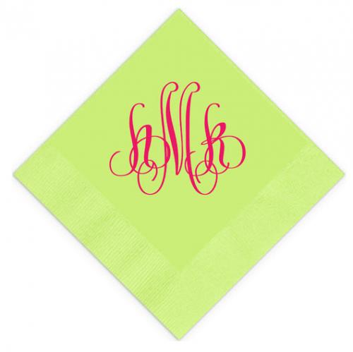 Embossed Graphics Elise Font Foil Stamped Napkins  Arts & Entertainment > Party & Celebration