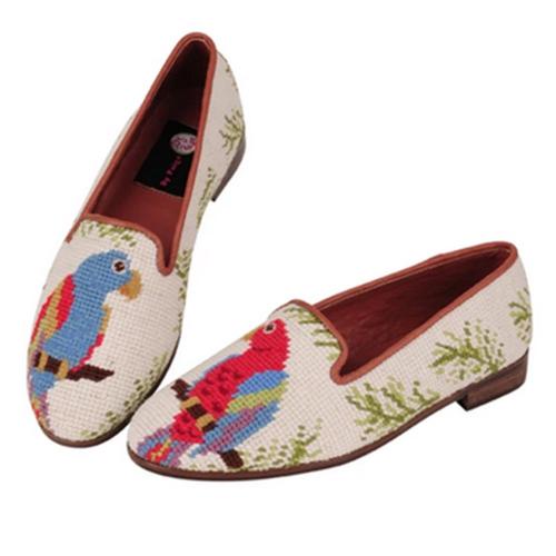 ByPaige Parrot Needlepoint Loafers  Apparel & Accessories > Shoes > Loafers