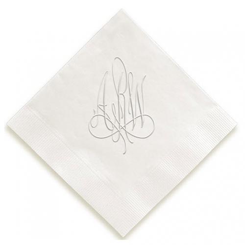 Embossed Monogram Heartfield Napkin  Arts & Entertainment > Party & Celebration