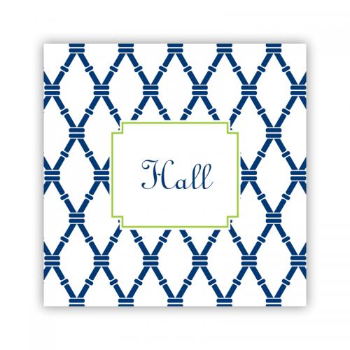 Boatman Geller Personalized Coasters Bamboo Navy & Green   Home & Garden > Kitchen & Dining > Barware > Coasters