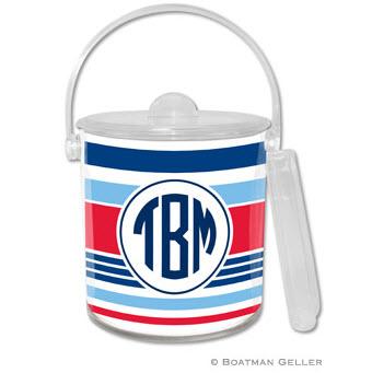 Boatman Geller Personalized Ice Bucket Espadrille Nautical   Home & Garden > Kitchen & Dining > Barware > Ice Buckets