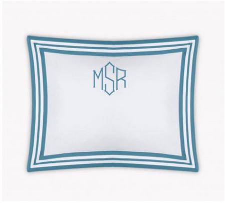 Matouk Allegro King Sham Top 3" Monogram   Home & Garden > Linens & Bedding > Bedding > Pillowcases & Shams