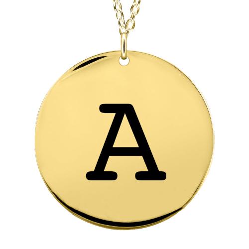 Monogrammed 14K Solid Gold Initial Necklace
