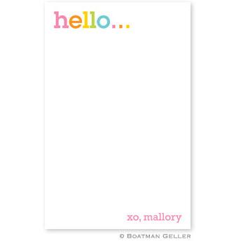 Boatman Geller Notepad in Rainbow Hello   Office Supplies > General Supplies > Paper Products > Notebooks & Notepads