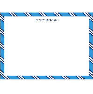 Boatman Geller Repp Tie Blue & Navy Correspondence Card  Office Supplies > General Supplies > Paper Products > Stationery
