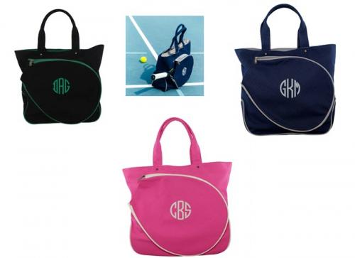 Monogrammed Tennis Racquet Tote   Sporting Goods > Racquet Sports > Tennis > Tennis Racket Accessories > Tennis Racket Bags