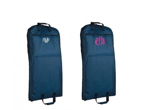 Monogrammed Garment Bag in Navy   Luggage & Bags > Business Bags > Garment Bags